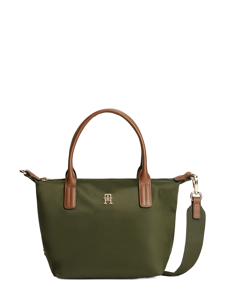 Tommy Hilfiger - POPETTE MINI TOTE - totes - dark olive - 1