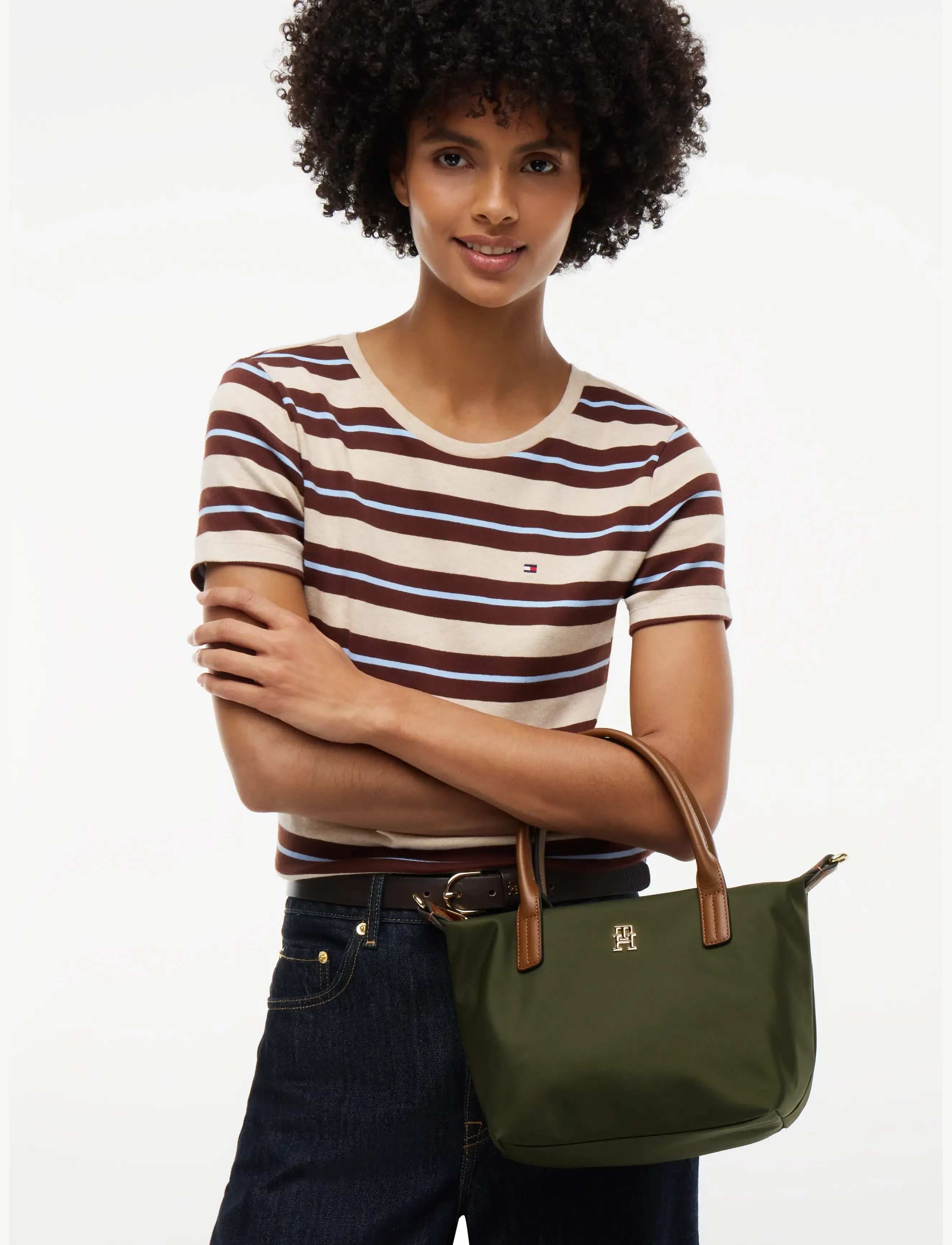 Tommy Hilfiger Popette Mini Tote, One Size, Bags, Khakigrün - Small Shoulder Bags-crossbody Frauen