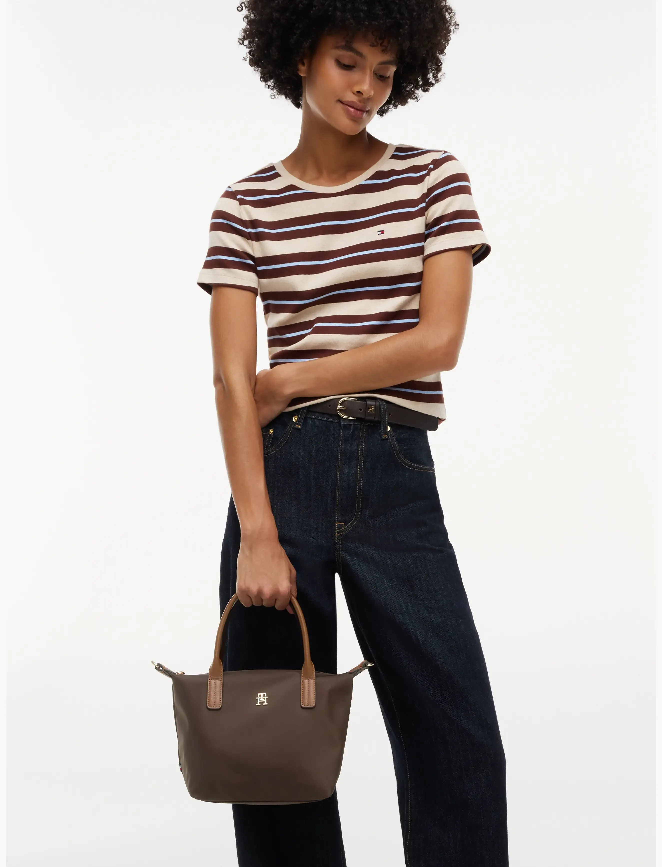 Tommy Hilfiger Popette Mini Tote, Kvinder, Mini Tote Taske, Brun, Str: ONE SIZE