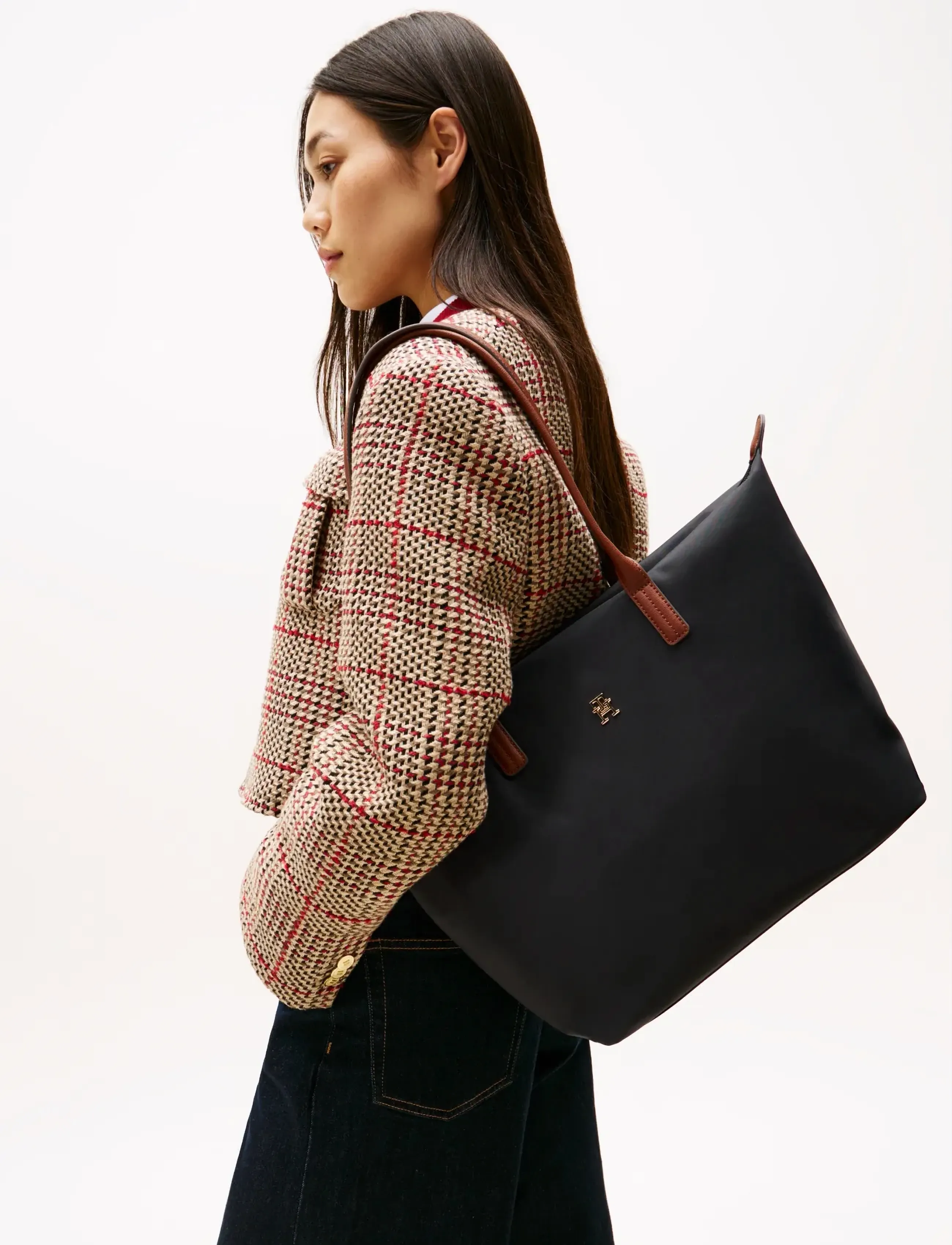 Tommy Hilfiger Popette Tote, One Size, Black, Tasker > Shoppere, Dame