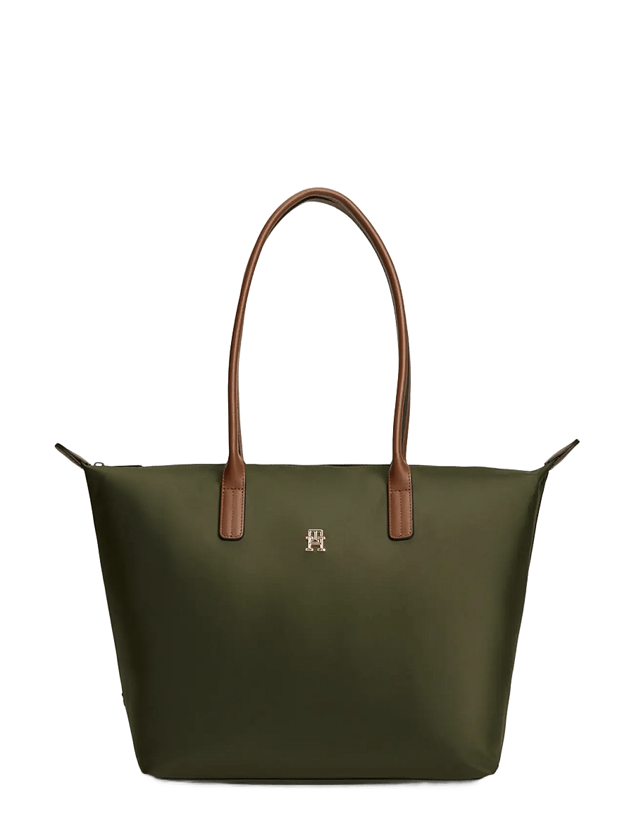 Tommy Hilfiger - POPETTE TOTE - tote bags - dark olive - 1
