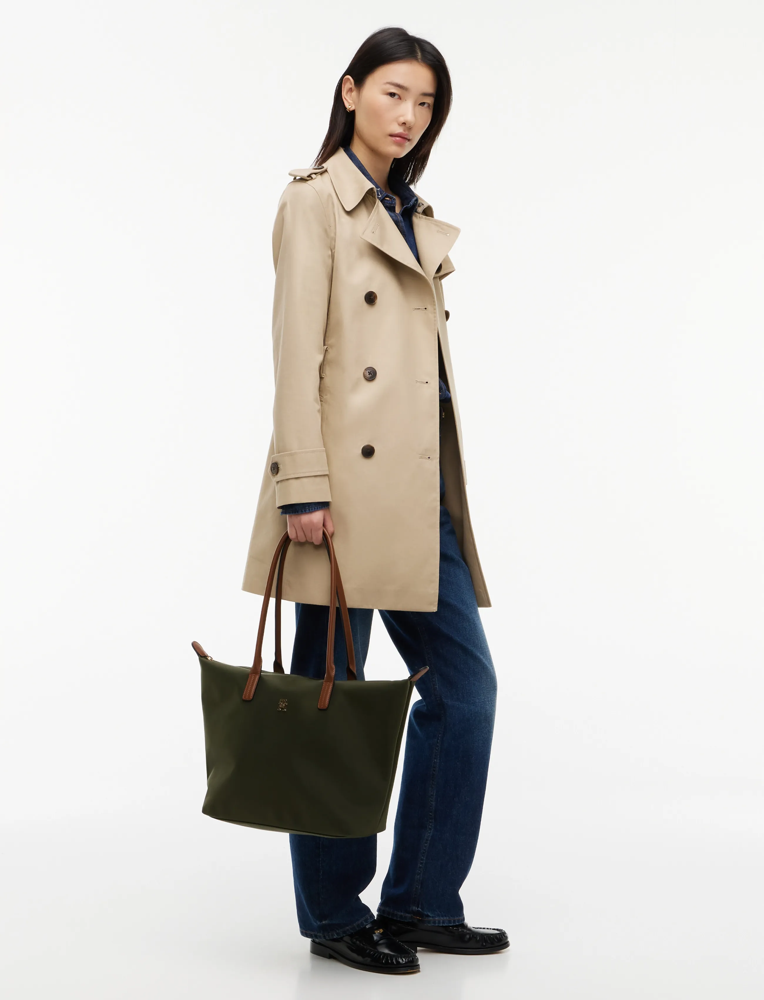 Tommy Hilfiger POPETTE TOTE - Tommy Hilfiger - DARK OLIVE / khaki/green