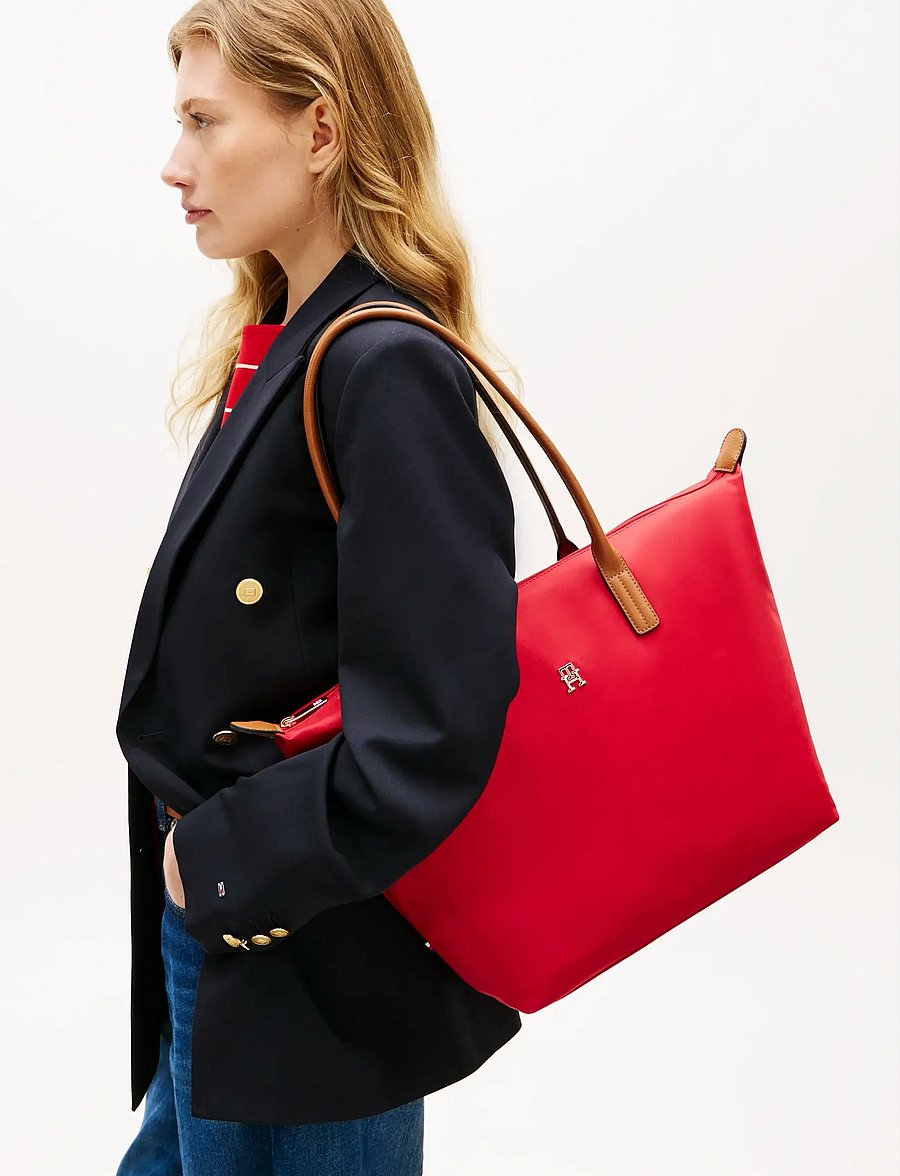 Tommy Hilfiger - POPETTE TOTE - totes - primary red - 0