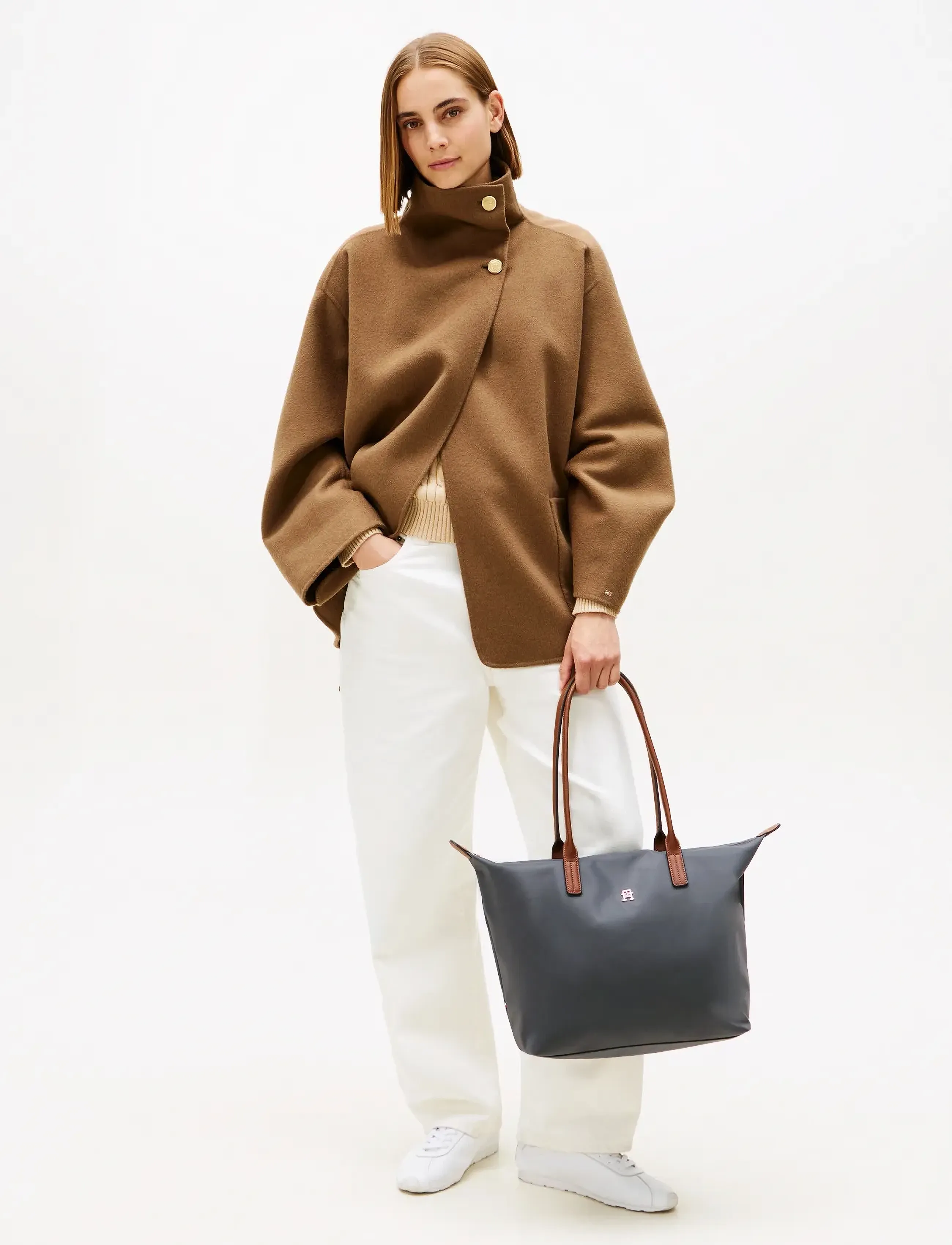 Tommy Hilfiger POPETTE TOTE - Tommy Hilfiger - SPACE BLUE / grey