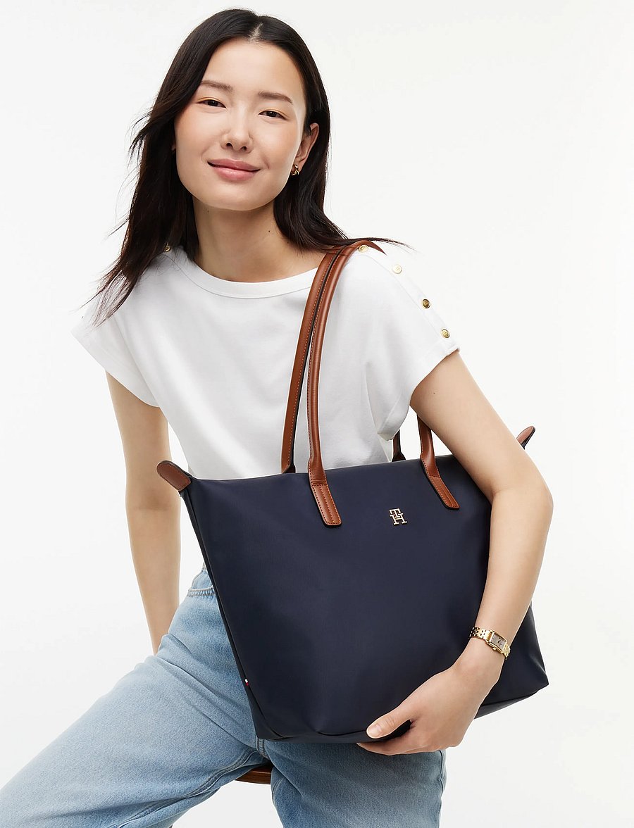 Tommy Hilfiger - POPETTE TOTE - totes - space blue - 0