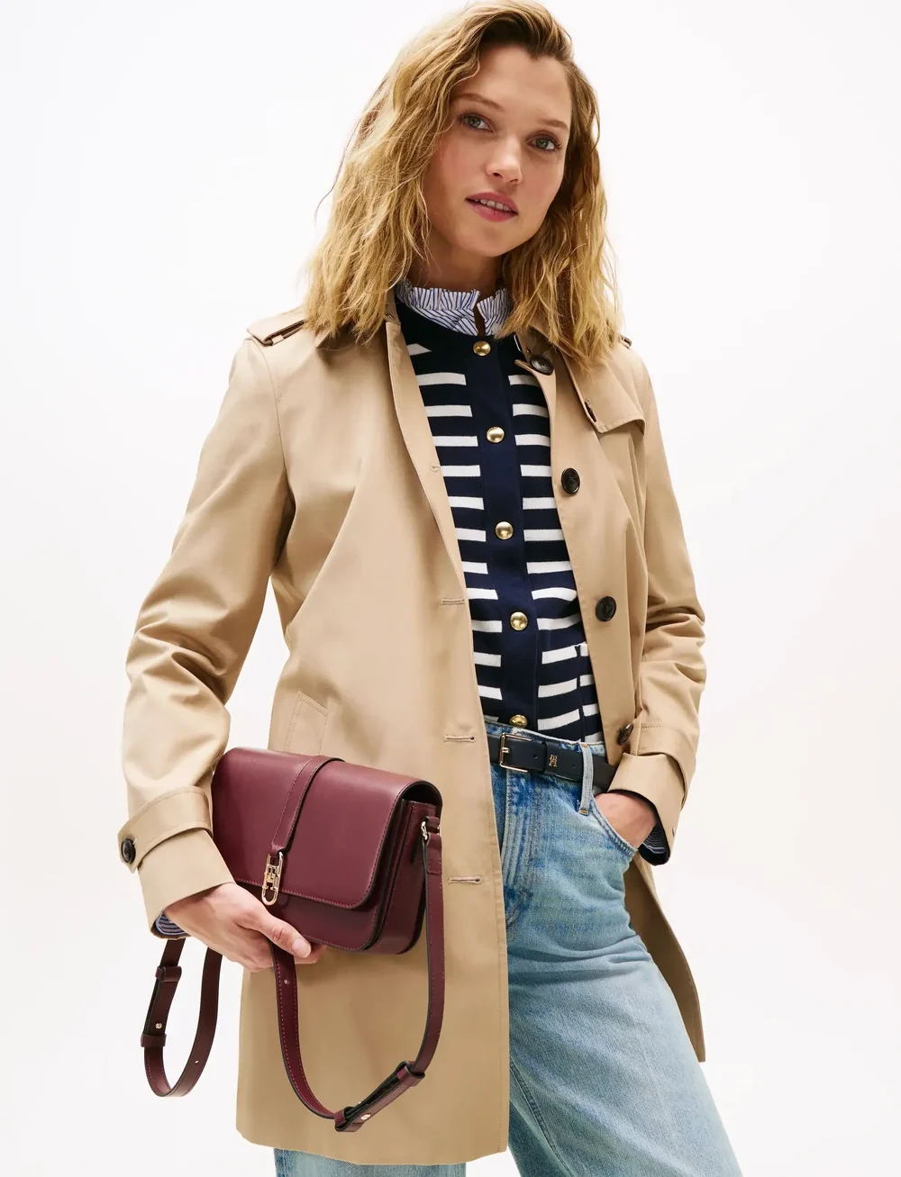 Tommy Hilfiger - TH LIBRE FLAP CROSSOVER - crossbody bags - deep rouge - 0