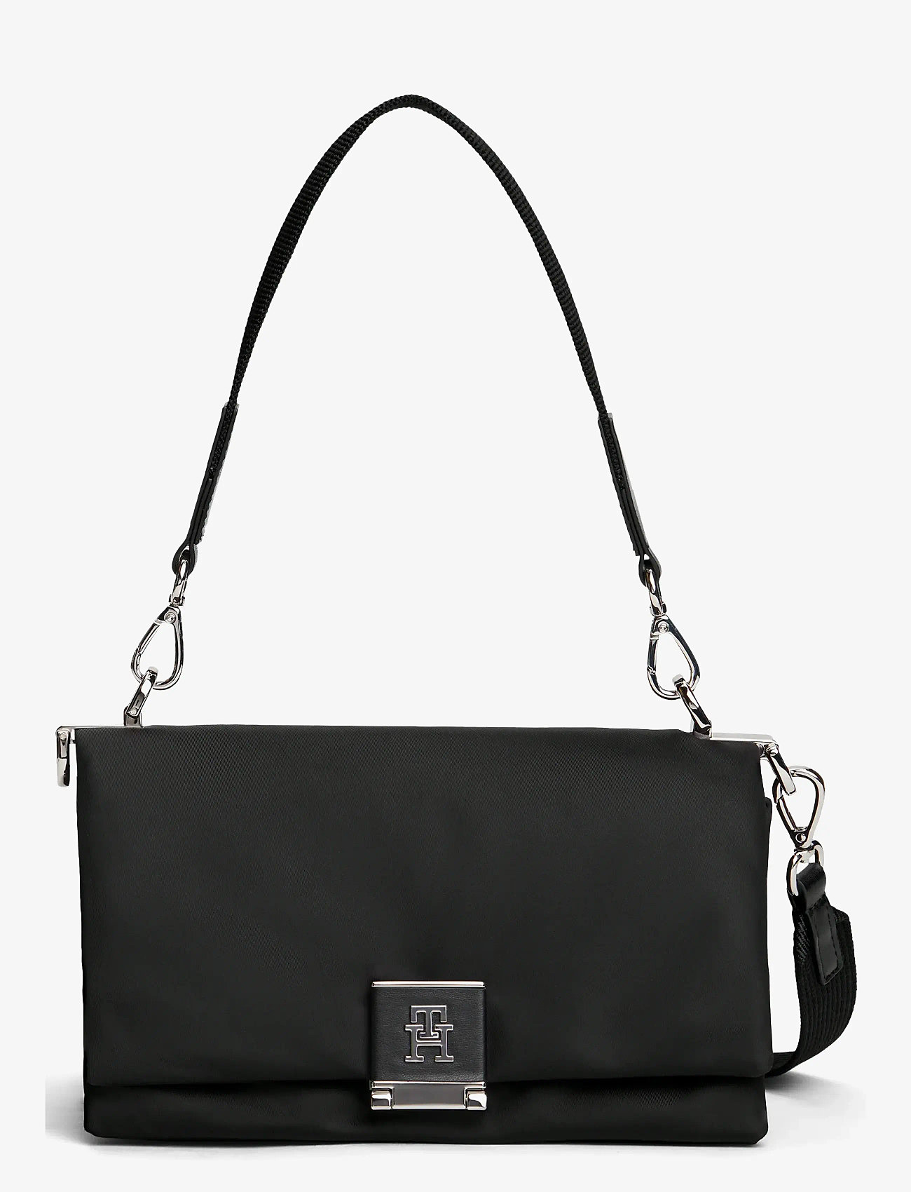 Tommy Hilfiger - TH HER MED CROSSOVER NYLON SV - kasdienis stilius - black - 1
