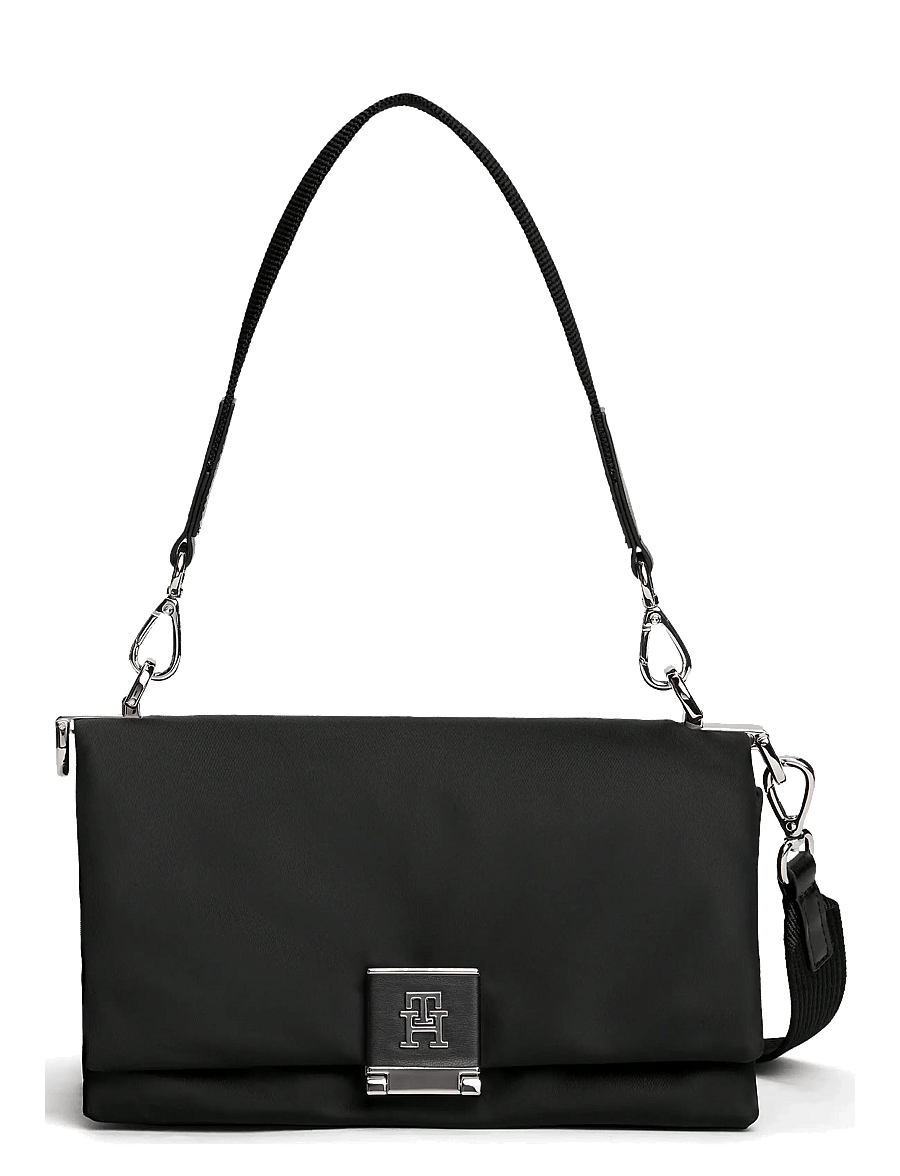 Tommy Hilfiger - TH HER MED CROSSOVER NYLON SV - alltags-style - black - 1