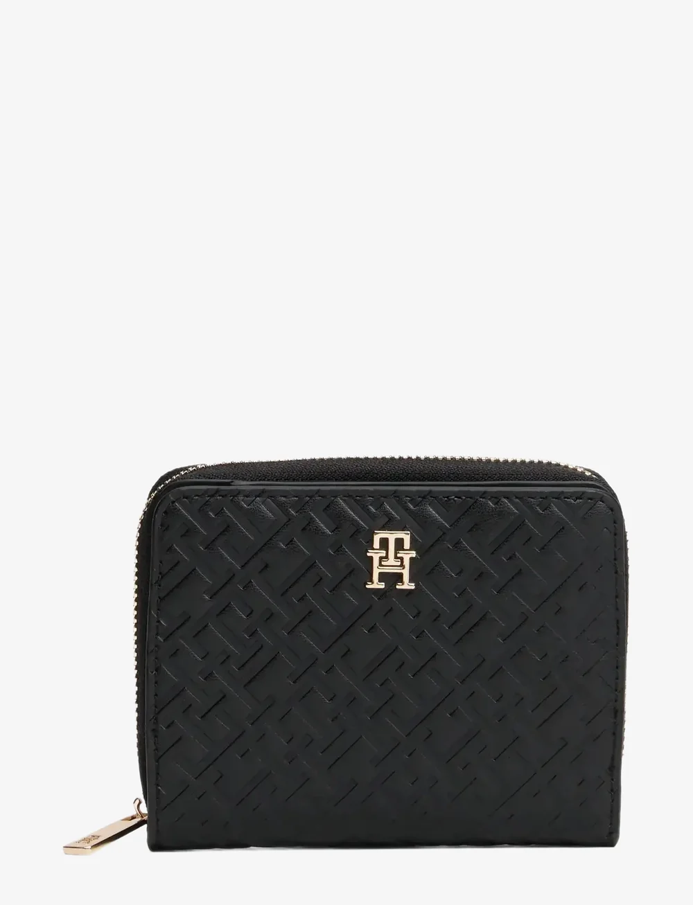 Tommy Hilfiger - TH ICON MED ZA FLAP MONO - portemonnaies - black - 0
