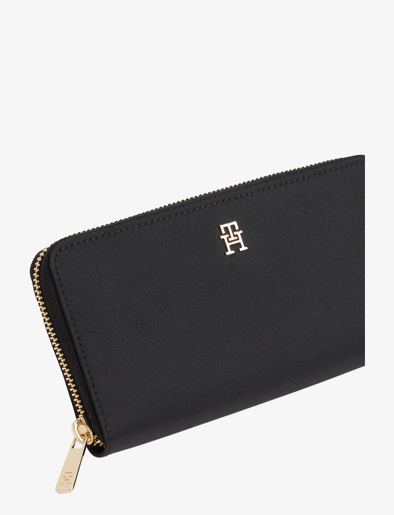Tommy Hilfiger - POPETTE LRG ZA NYLON - wallets - black - 3