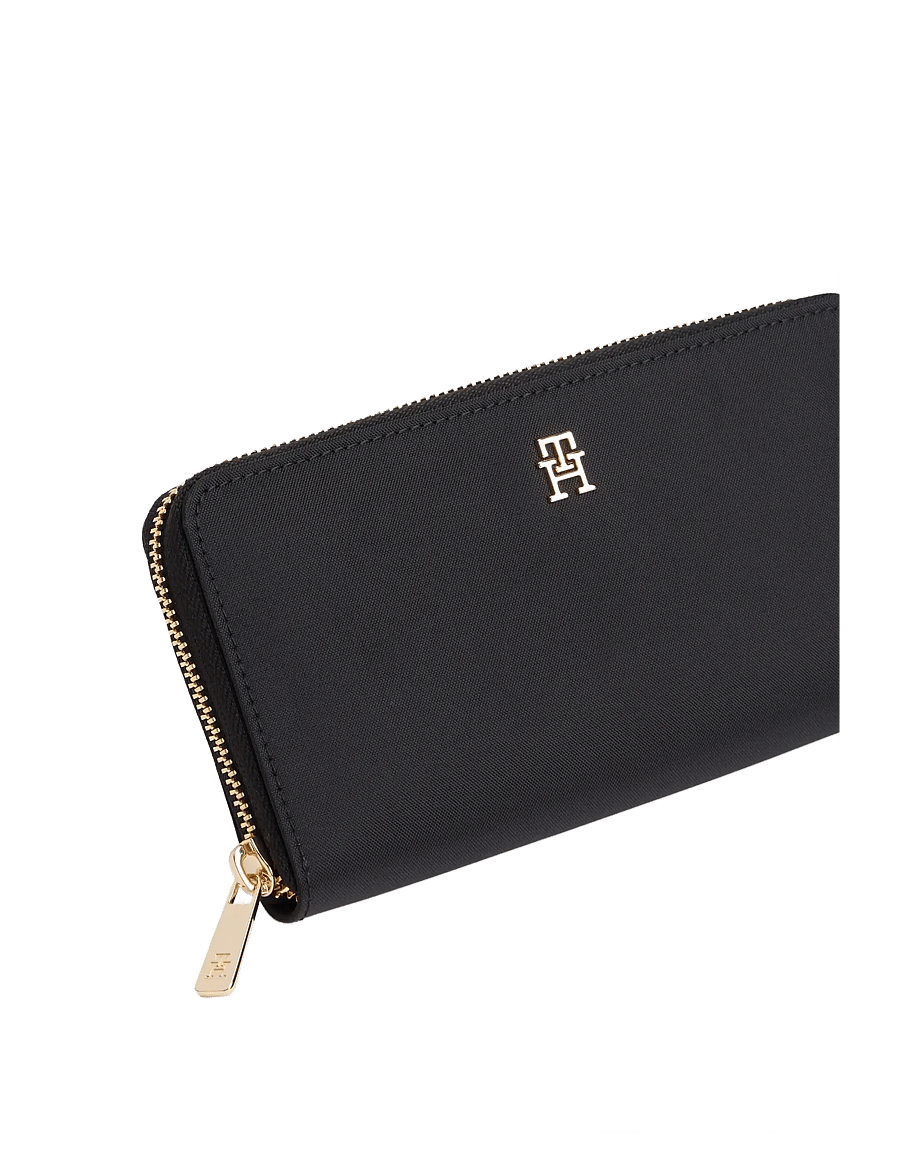 Tommy Hilfiger - POPETTE LRG ZA NYLON - portemonnaies - black - 3