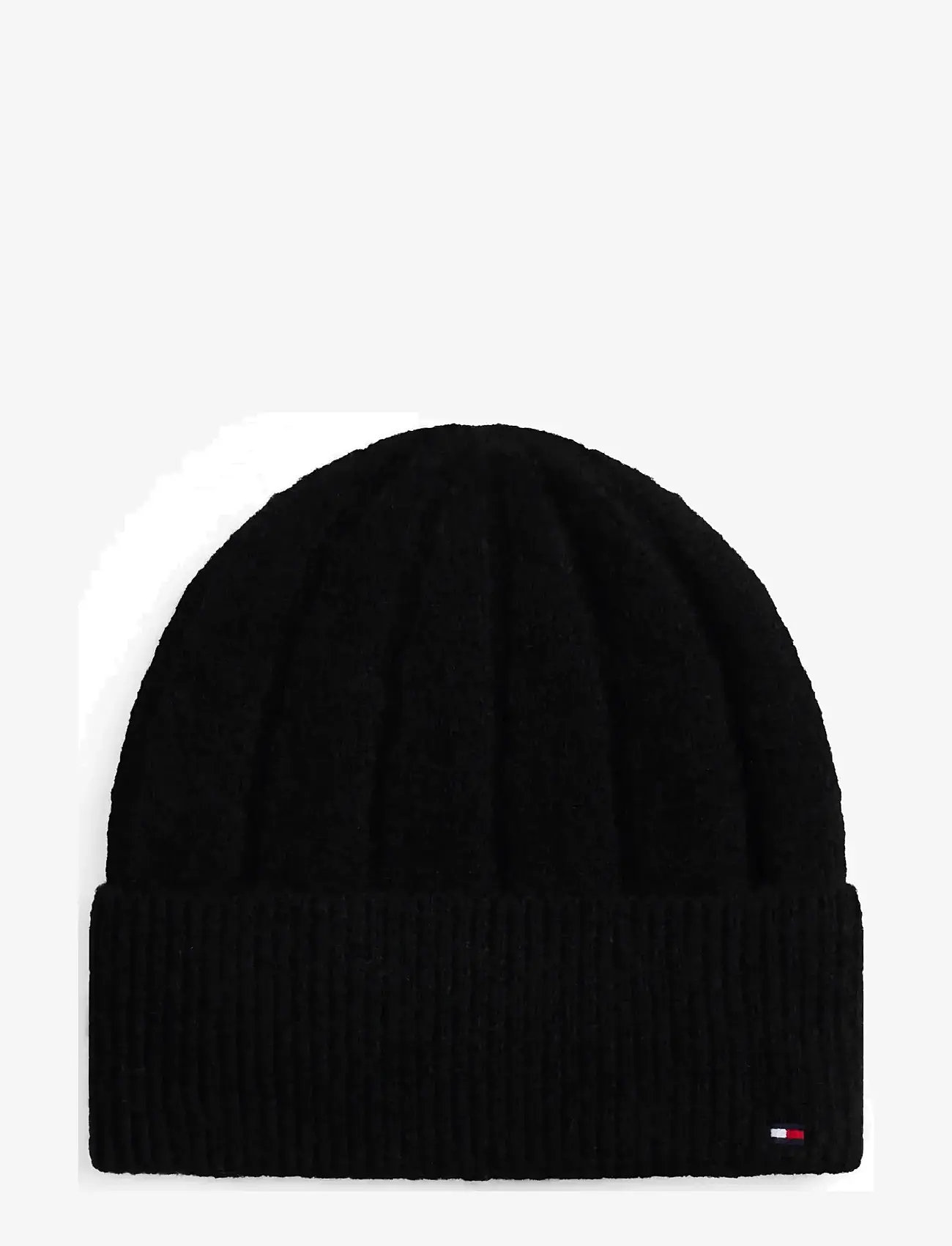 Tommy Hilfiger - TH FLAG FLUFFY BEANIE - accessories - black - 0