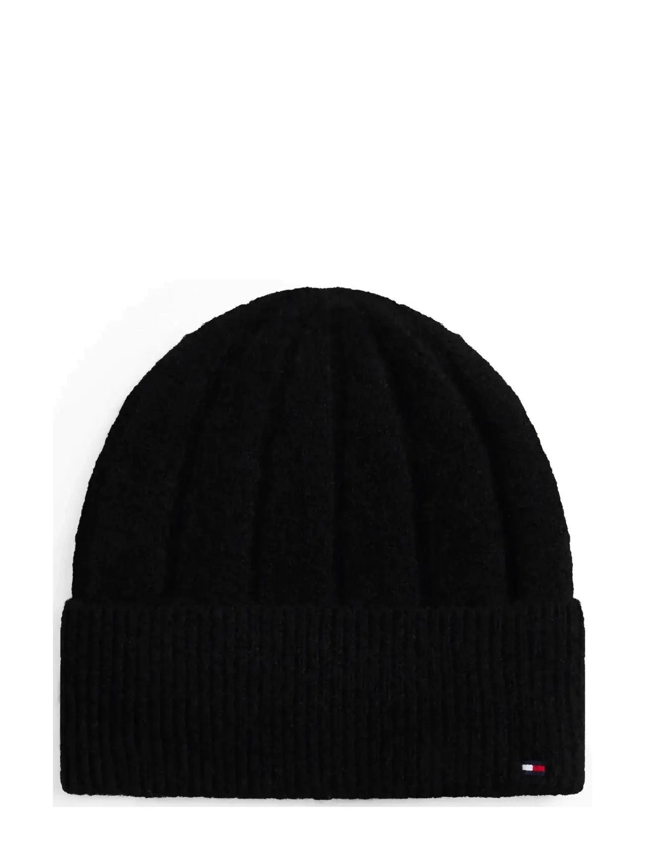 Tommy Hilfiger TH FLAG FLUFFY BEANIE - Mützen - BLACK / black