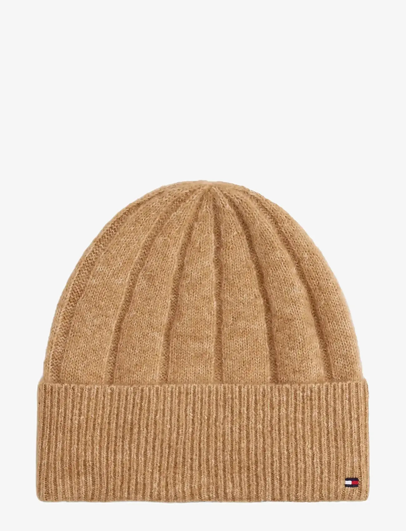 Tommy Hilfiger - TH FLAG FLUFFY BEANIE - kapelusze - safari canvas - 1