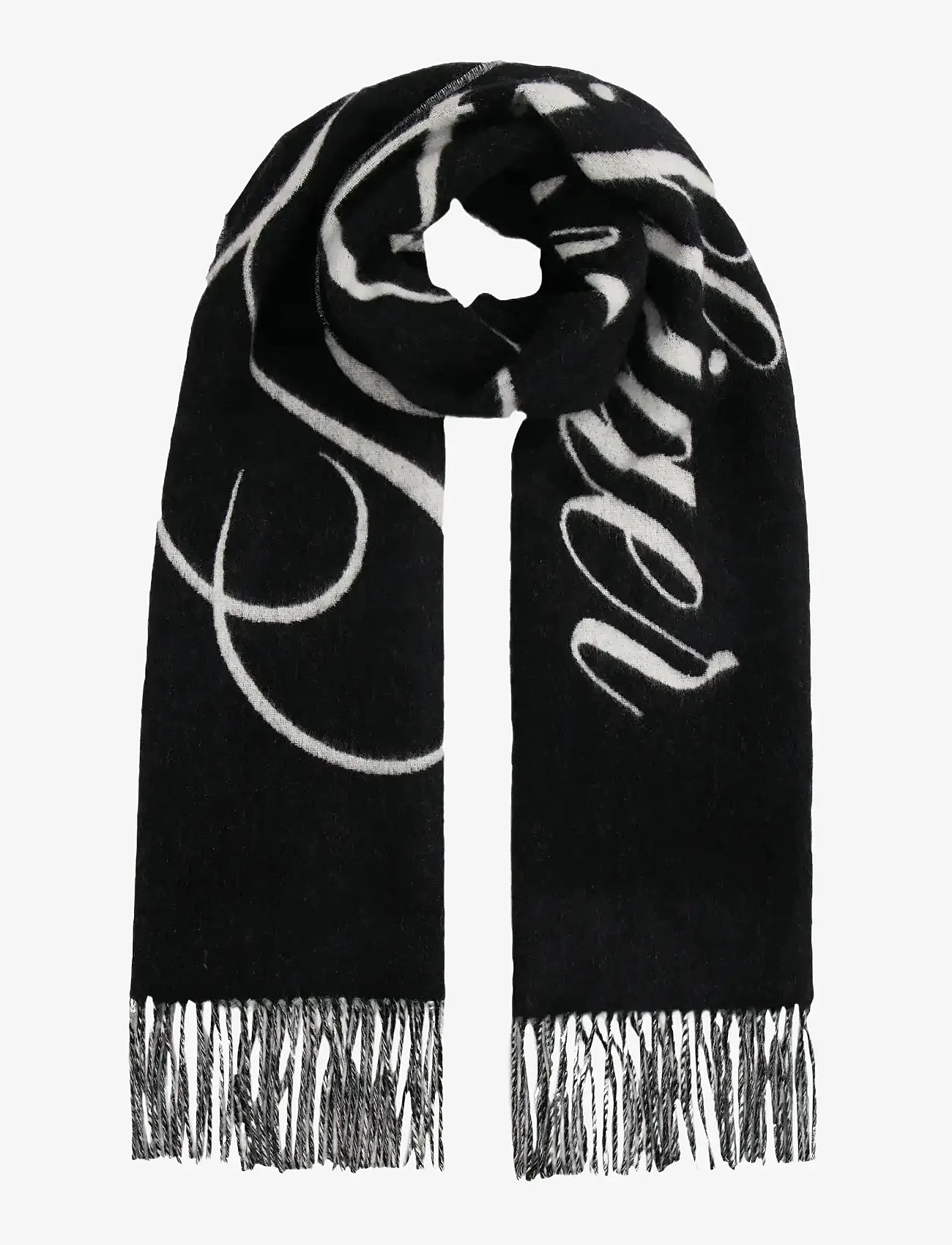 Tommy Hilfiger - TOMMY SCRIPT LOGO SCARF - accessories - black - 0