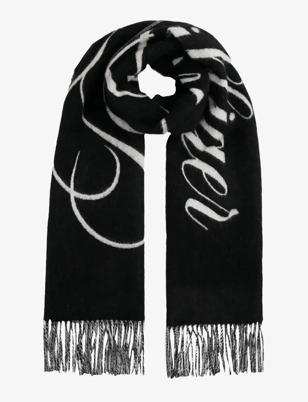 Tommy Hilfiger - TOMMY SCRIPT LOGO SCARF - halsdukar - black - 0