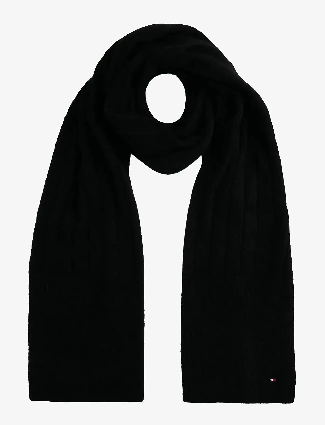 Tommy Hilfiger - TH FLAG FLUFFY SCARF - kaulahuivit - black - 1