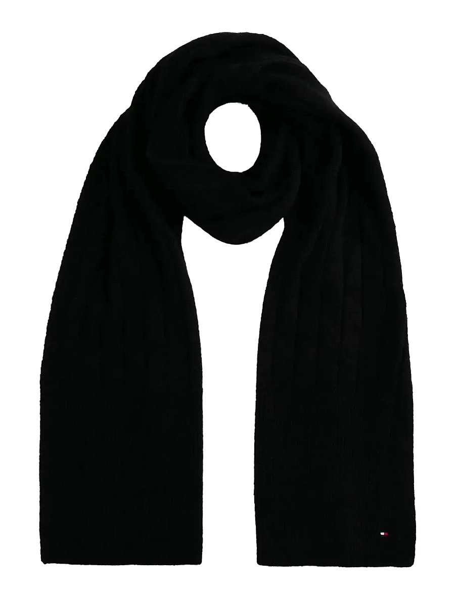 Tommy Hilfiger - TH FLAG FLUFFY SCARF - winterschals - black - 1