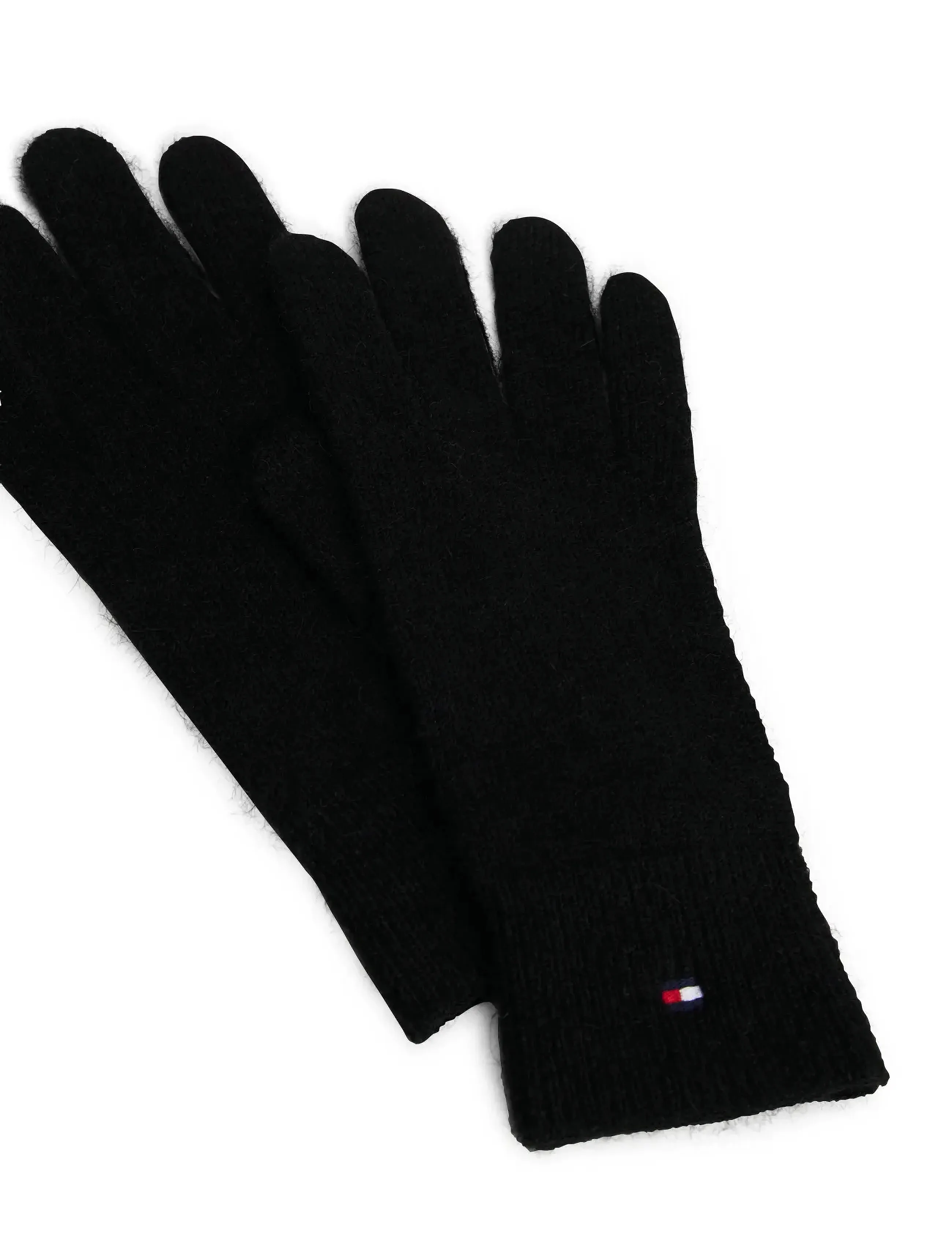 Tommy Hilfiger - TH FLAG FLUFFY KNIT GLOVES - finger gloves - black - 1