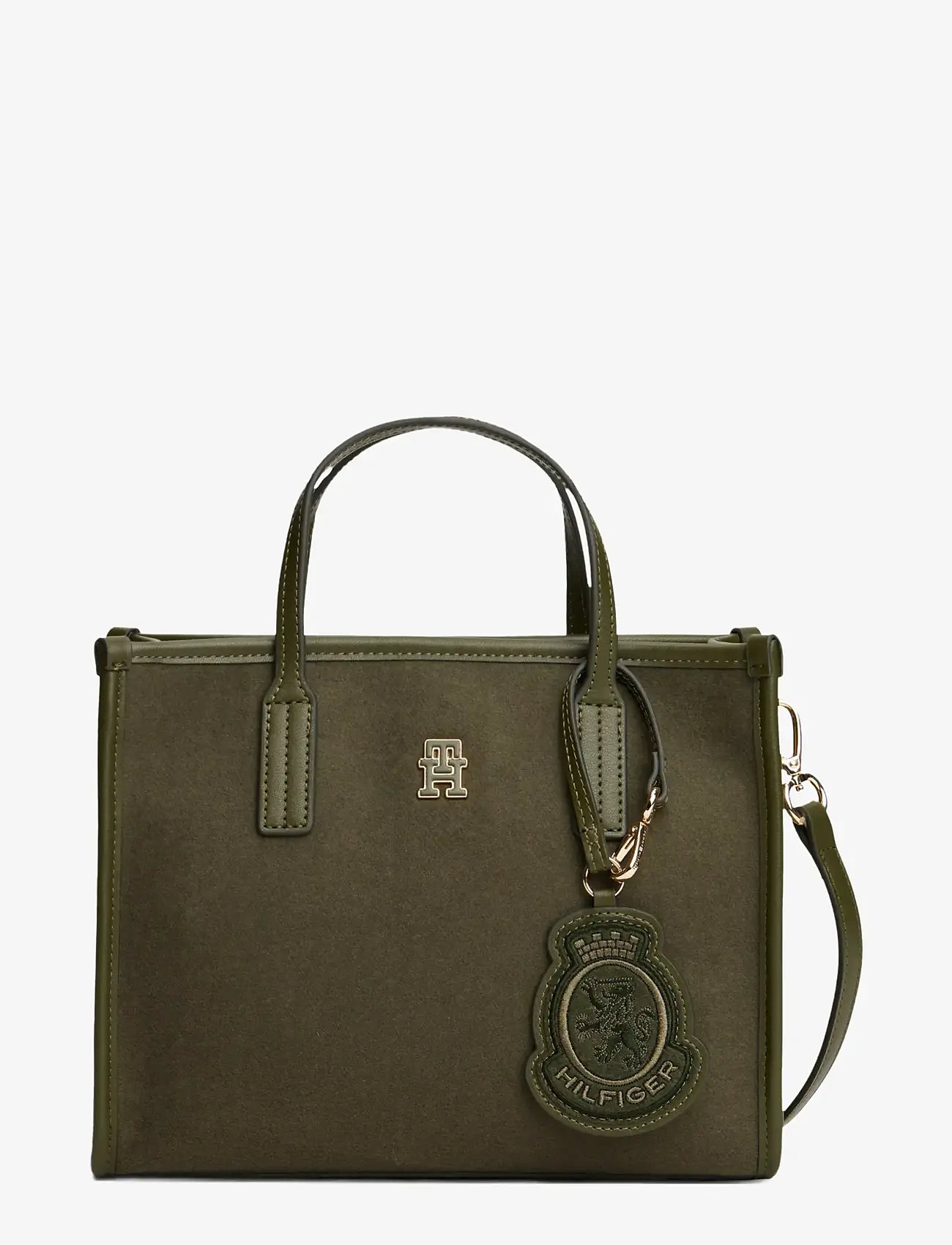Tommy Hilfiger - TH CITY SMALL TOTE MELTON - axlartöskur - huntsman green - 1