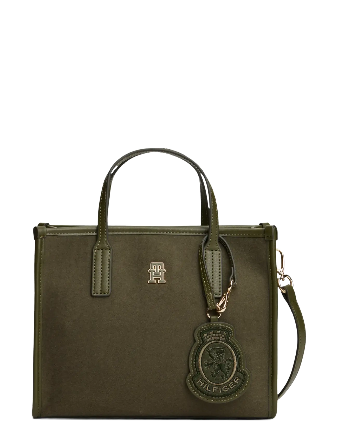 Tommy Hilfiger TH CITY SMALL TOTE MELTON - Tasker - HUNTSMAN GREEN / khaki/green