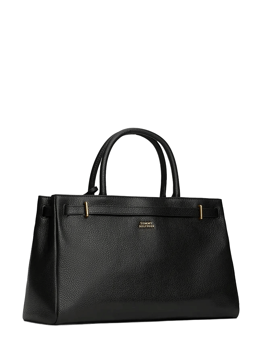 Tommy Hilfiger - AMERICAN ICON TOTE LEATHER - umhängetaschen - black - 2