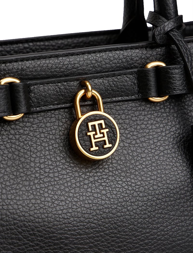 Tommy Hilfiger - AMERICAN ICON MINI TOTE LEATHER - særlige begivenheder - black - 4