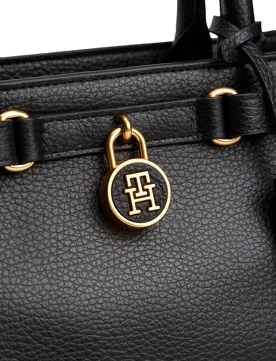 Tommy Hilfiger - AMERICAN ICON MINI TOTE LEATHER - besondere anlässe - black - 4