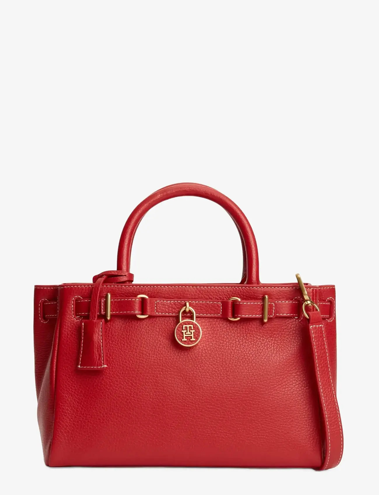 Tommy Hilfiger - AMERICAN ICON MINI TOTE LEATHER - særlige begivenheder - primary red - 1