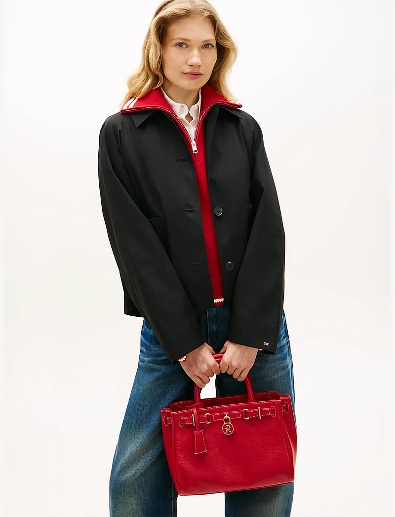 Tommy Hilfiger - AMERICAN ICON MINI TOTE LEATHER - særlige begivenheder - primary red - 0