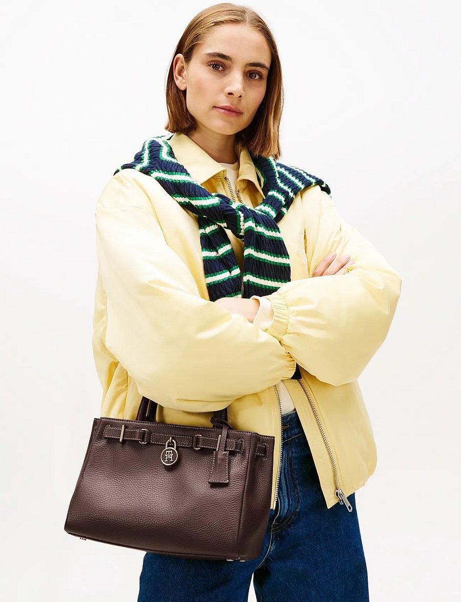 Tommy Hilfiger - AMERICAN ICON MINI TOTE LEATHER - besondere anlässe - rich walnut - 0