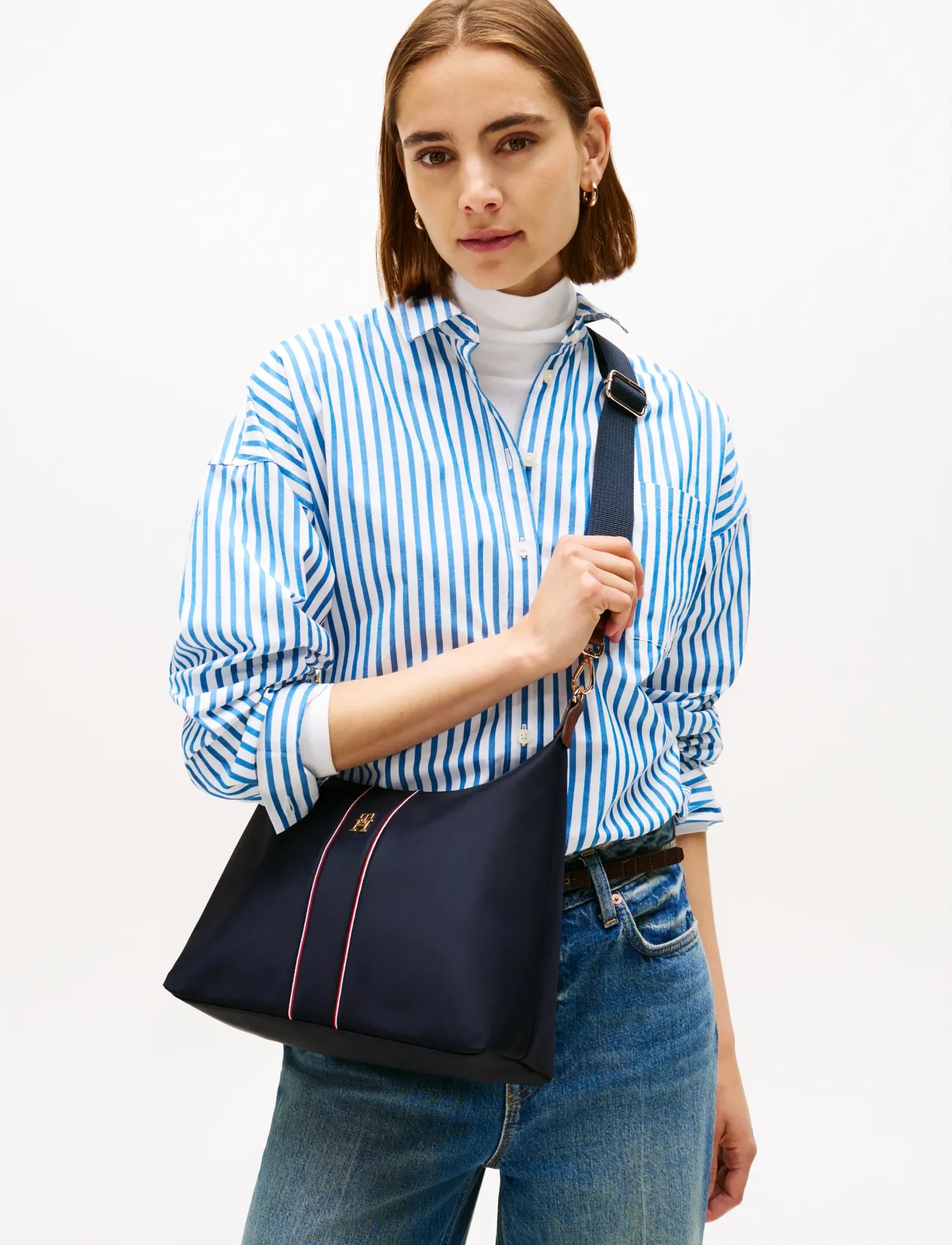 Tommy Hilfiger POPETTE SHOULDER BAG CORP - Tommy Hilfiger - SPACE BLUE CORP / navy
