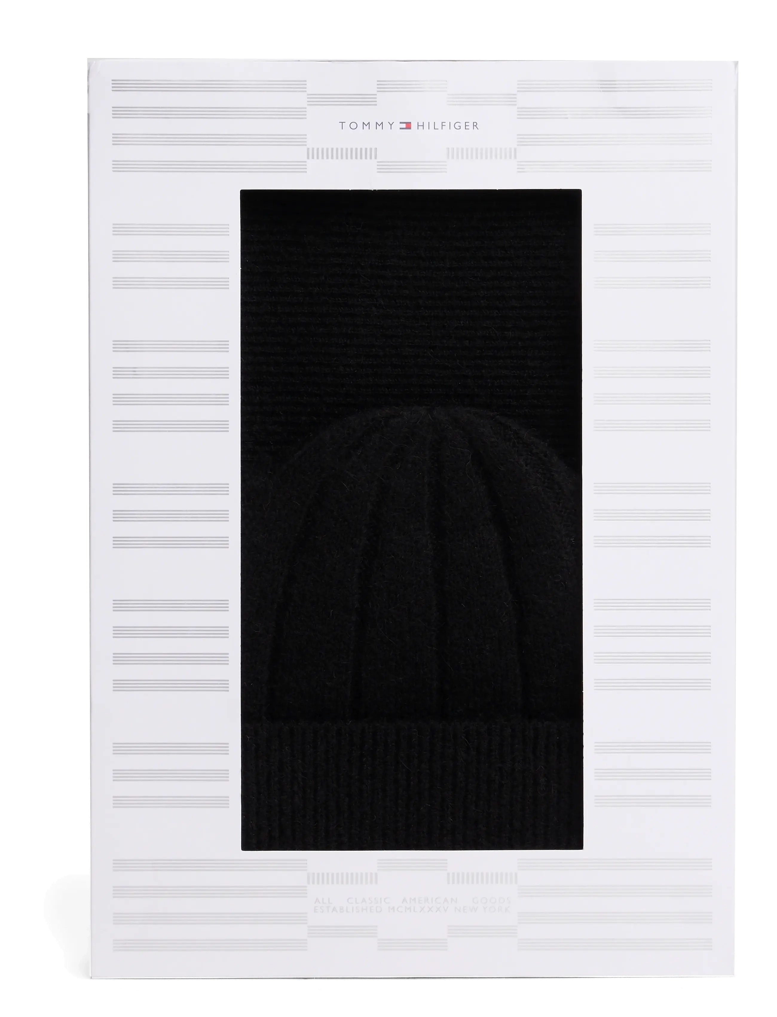 Tommy Hilfiger - TH FLAG FLUFFY BEANIE & SCARF GP - winterschals - black - 2