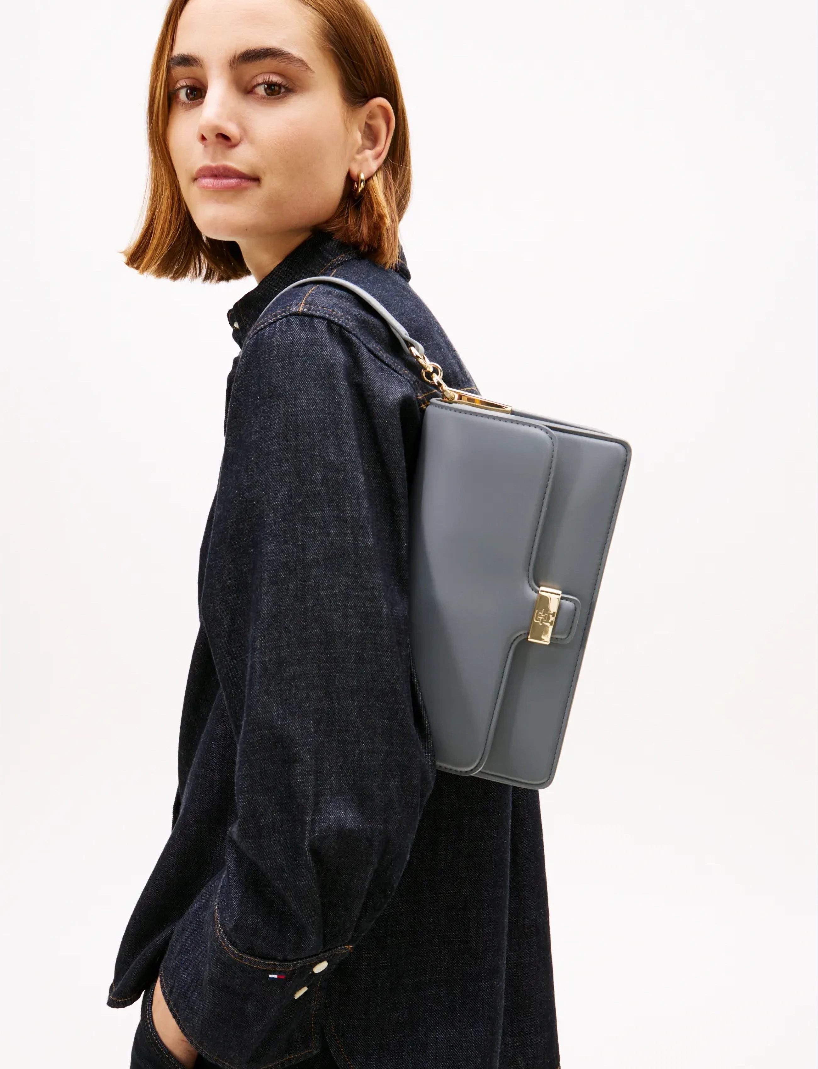 Tommy Hilfiger Th Heritage Conv Crossover, Kvinder, Konvertibel Crossbody Taske, Grå, Str: ONE SIZE
