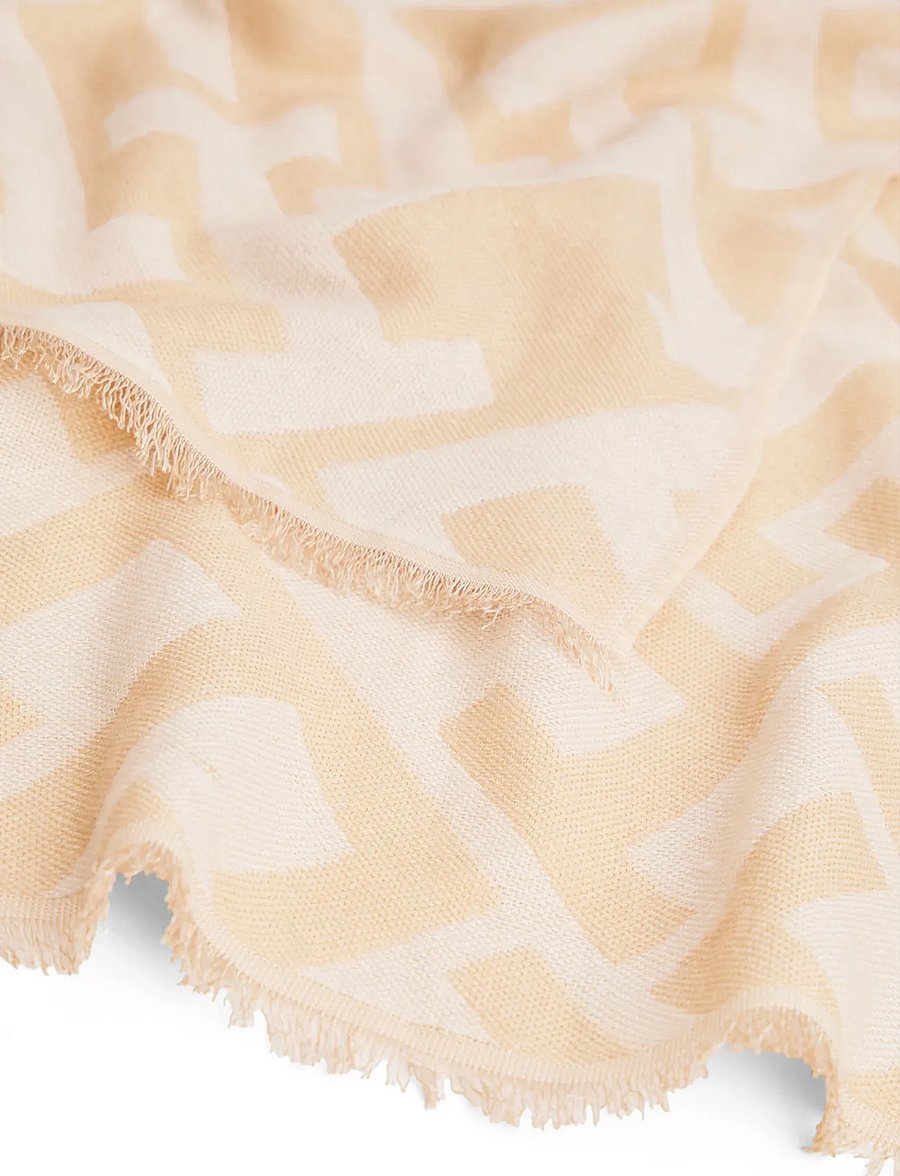Tommy Hilfiger - TH MONOGRAM HEAVY SCARF - halsdukar - clayed pebble soft cream - 3