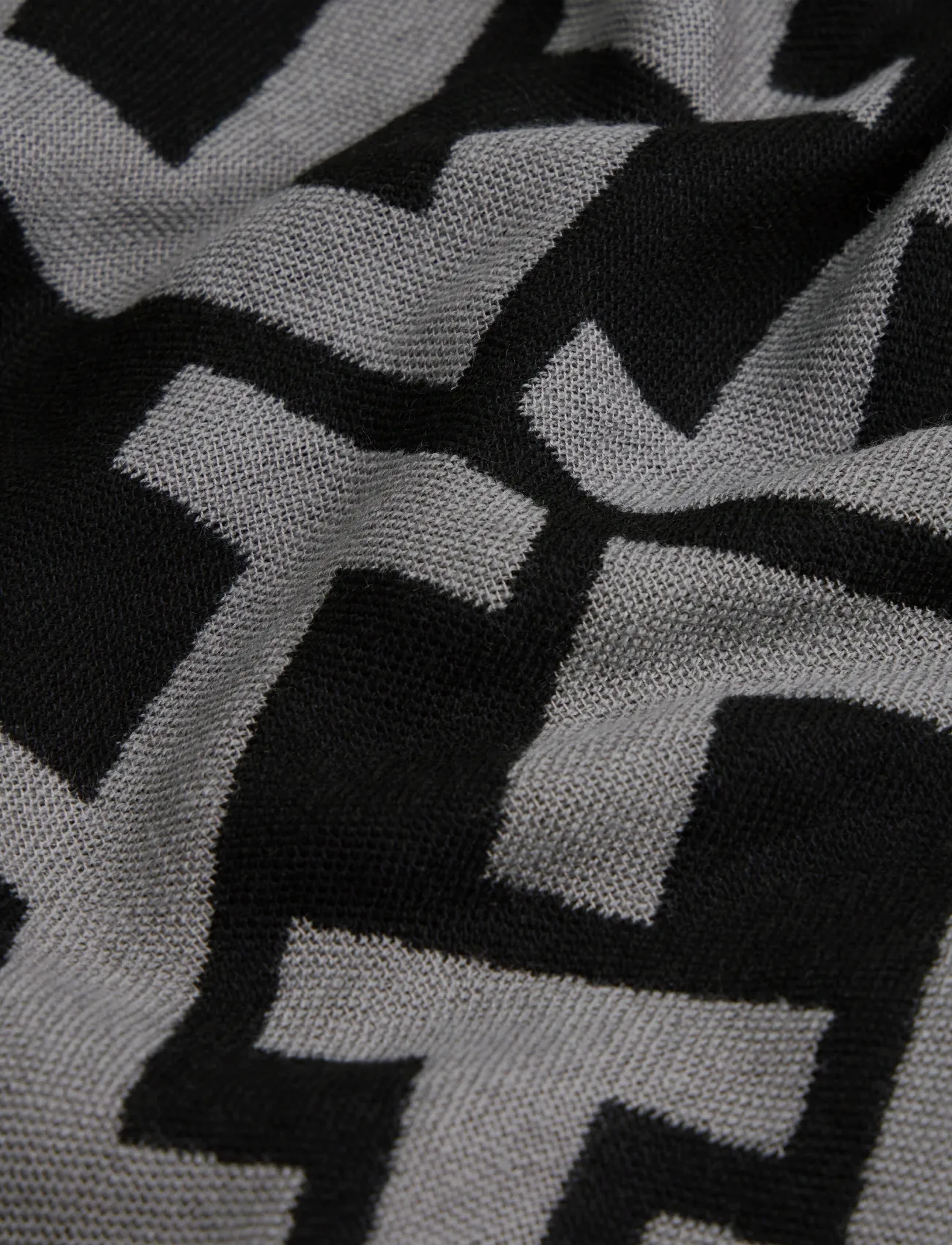 Tommy Hilfiger - TH MONOGRAM HEAVY SCARF - akcesoria - black  universal grey - 3