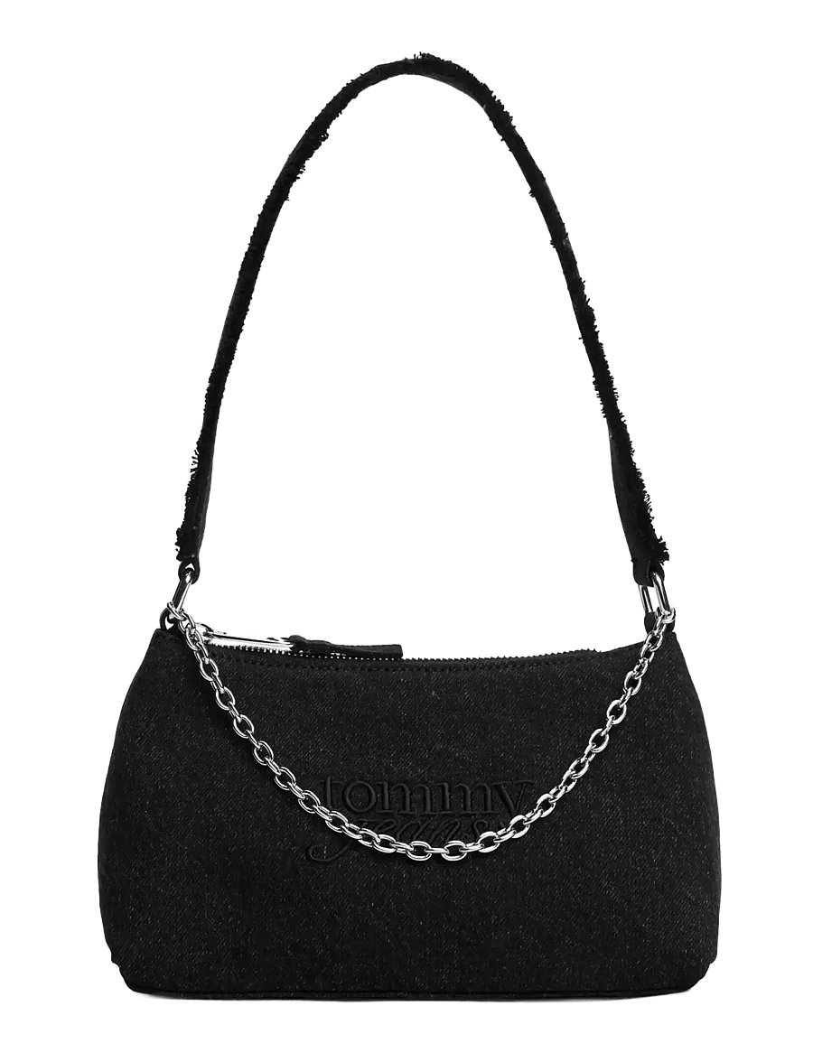 Tommy Hilfiger - TJW COOL DENIM SHOULDER BAG - schultertaschen - black denim - 1