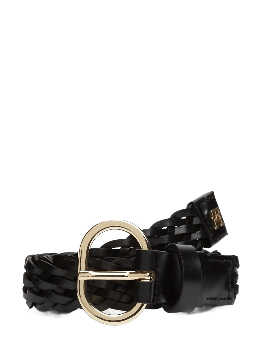 Tommy Hilfiger - TH CHIC 2.5 WOVEN LEATHER - ledergürtel - black - 0