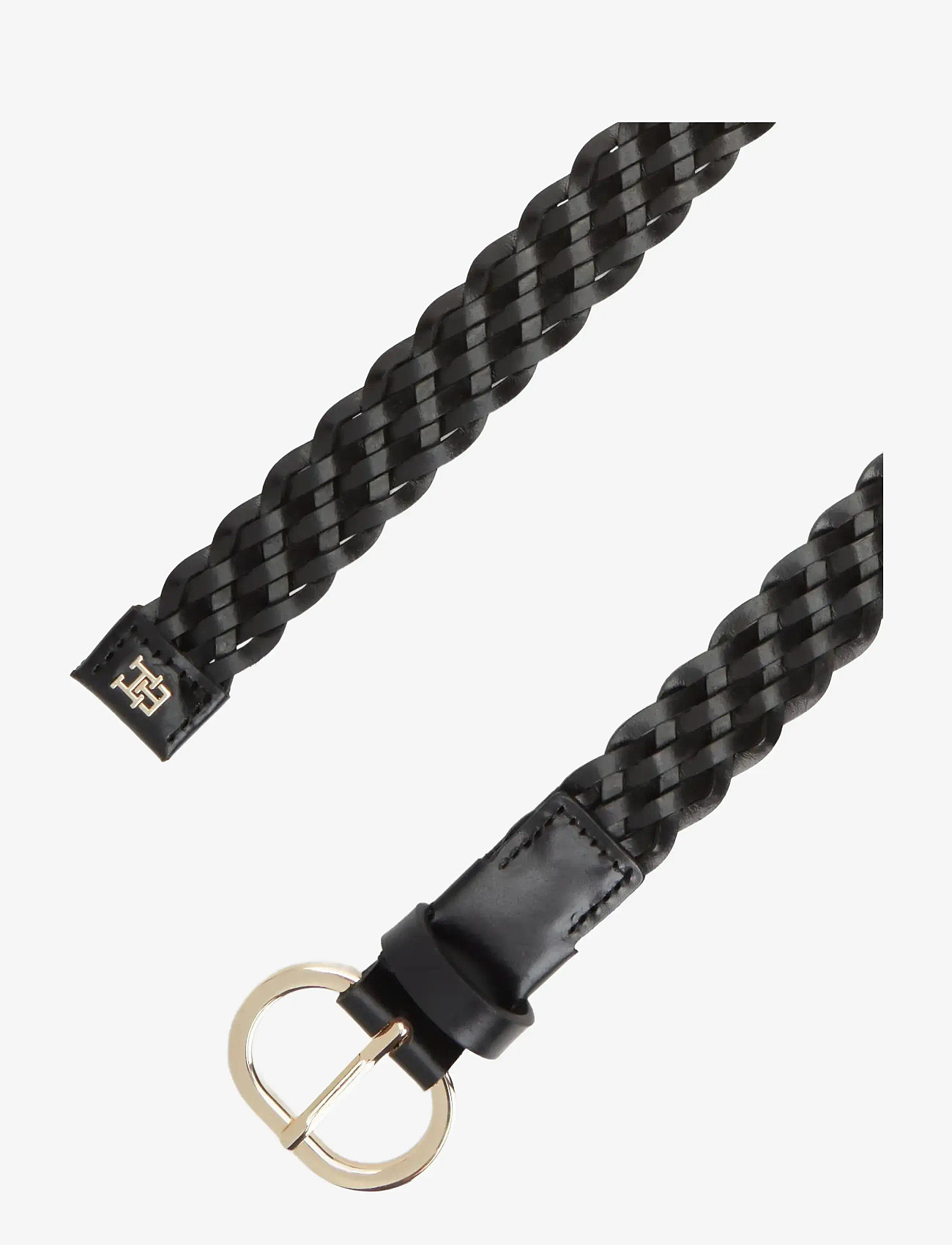 Tommy Hilfiger - TH CHIC 2.5 WOVEN LEATHER - læderbælter - black - 2