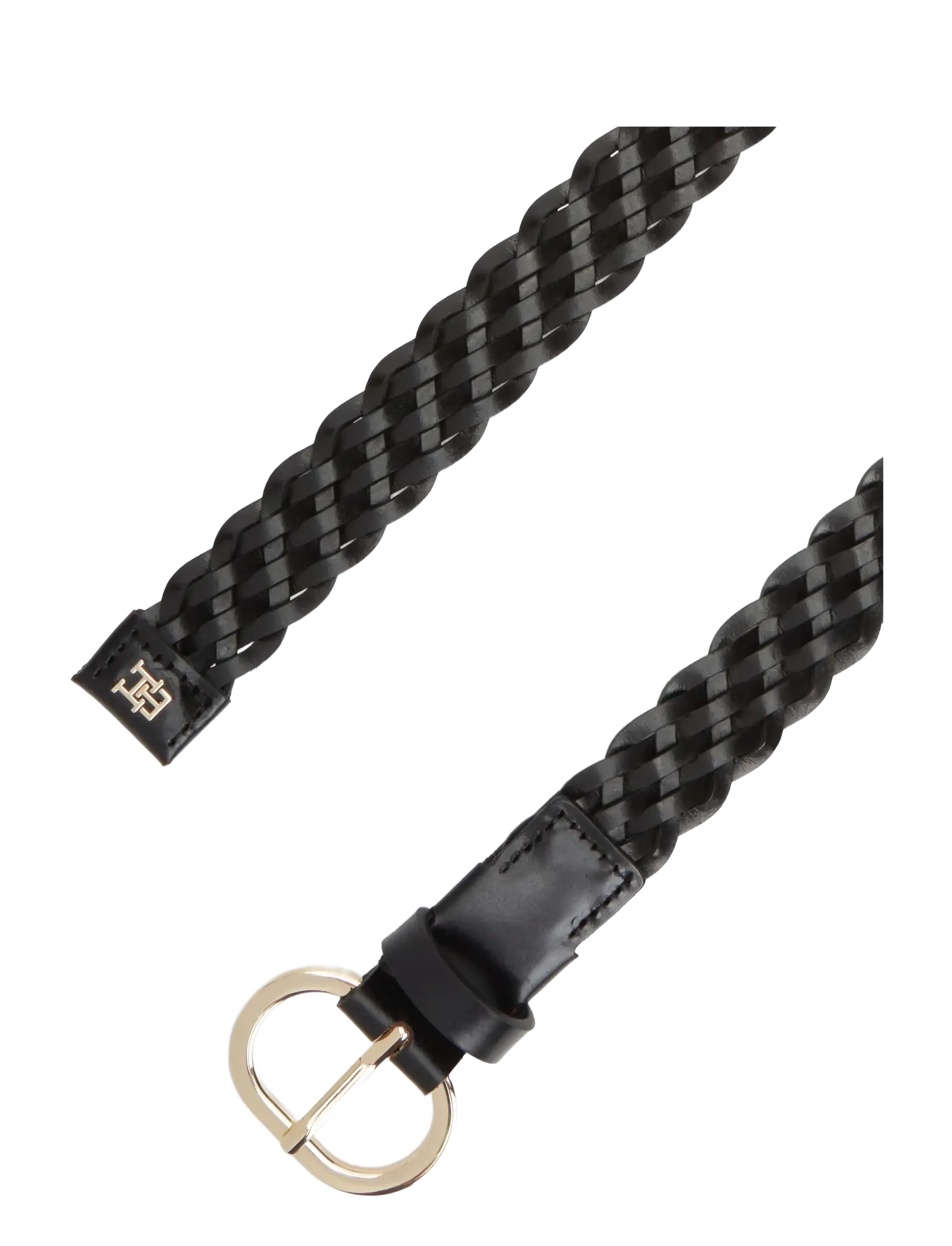 Tommy Hilfiger - TH CHIC 2.5 WOVEN LEATHER - læderbælter - black - 2