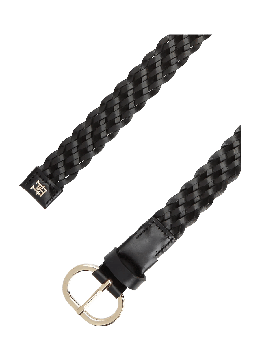 Tommy Hilfiger - TH CHIC 2.5 WOVEN LEATHER - ledergürtel - black - 2