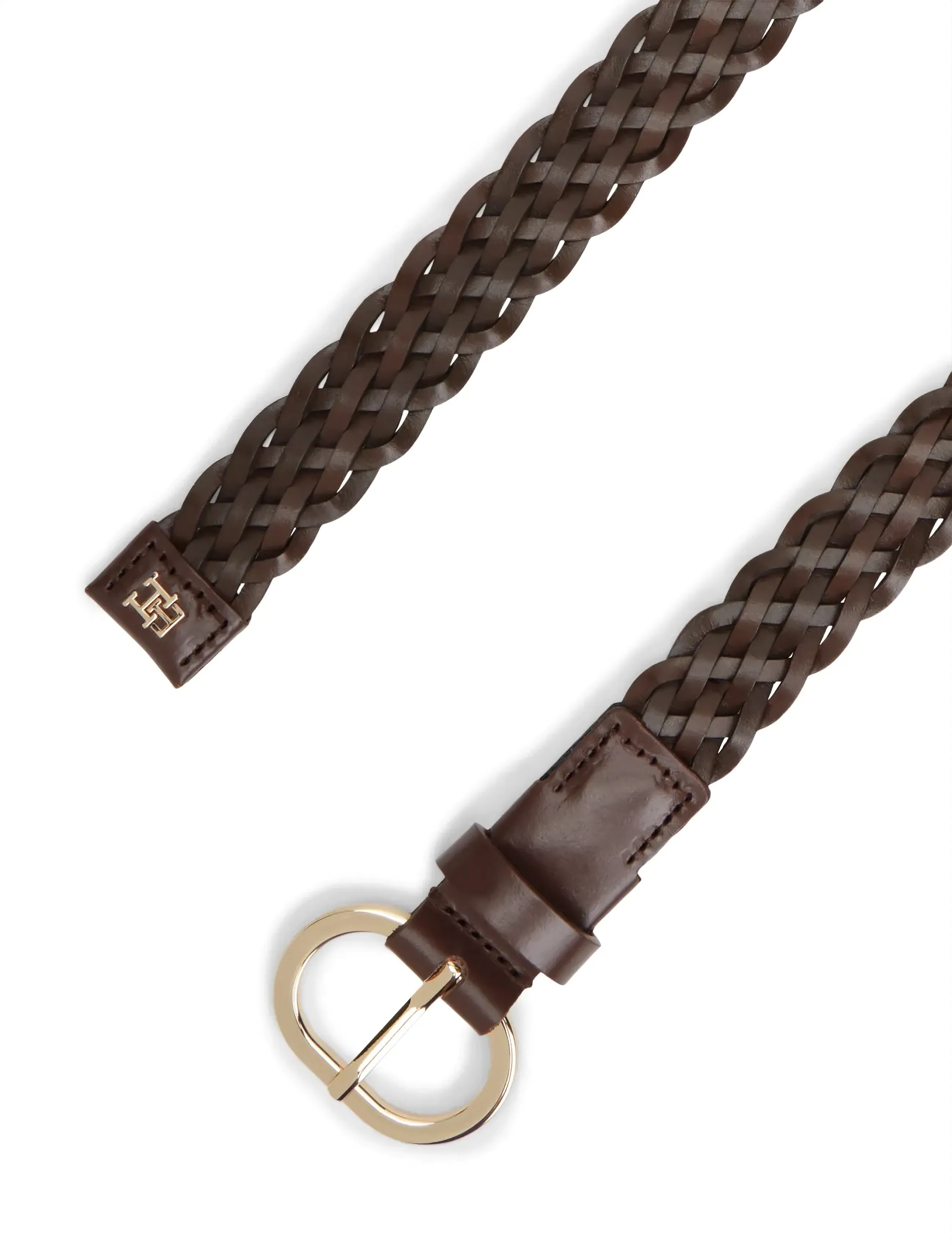Tommy Hilfiger - TH CHIC 2.5 WOVEN LEATHER - läderskärp - rich walnut - 3