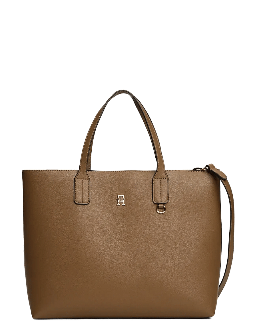 Tommy Hilfiger - TH ICON SATCHEL - tote bags - nordic taupe - 1