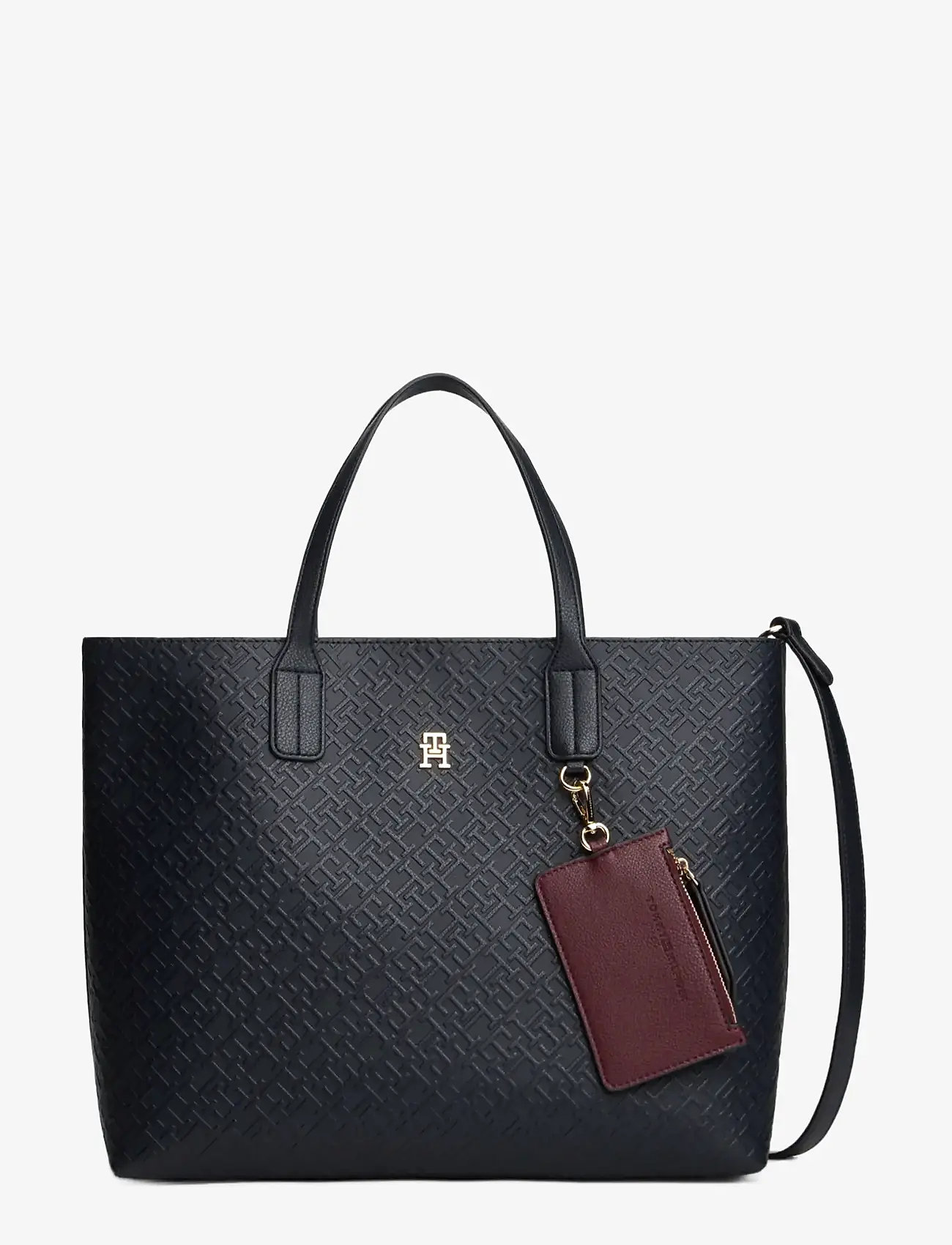 Tommy Hilfiger - TH ICON SATCHEL MONO - tote bags - space blue - 1