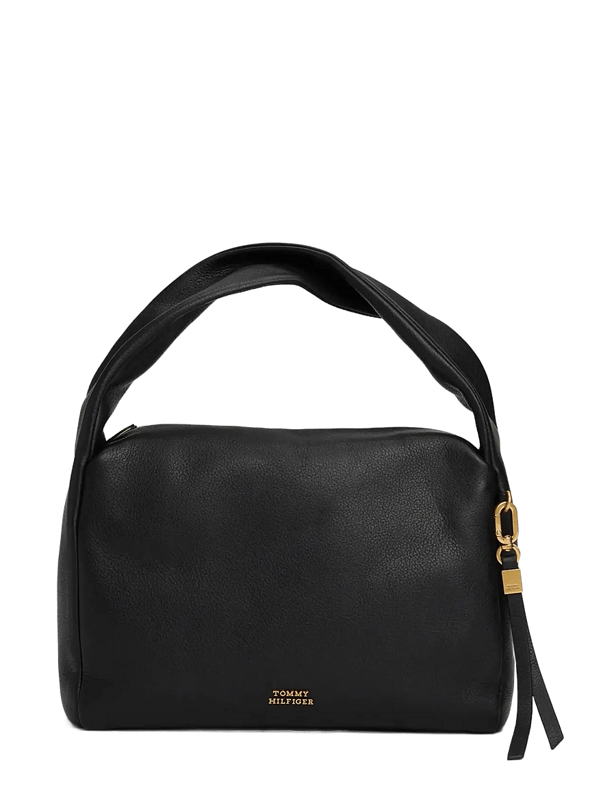 Tommy Hilfiger - CITY LEATHER SHOULDER BAG - käekotid - black - 1