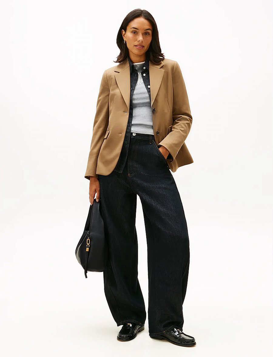 Tommy Hilfiger - CITY LEATHER SHOULDER BAG - käekotid - black - 0