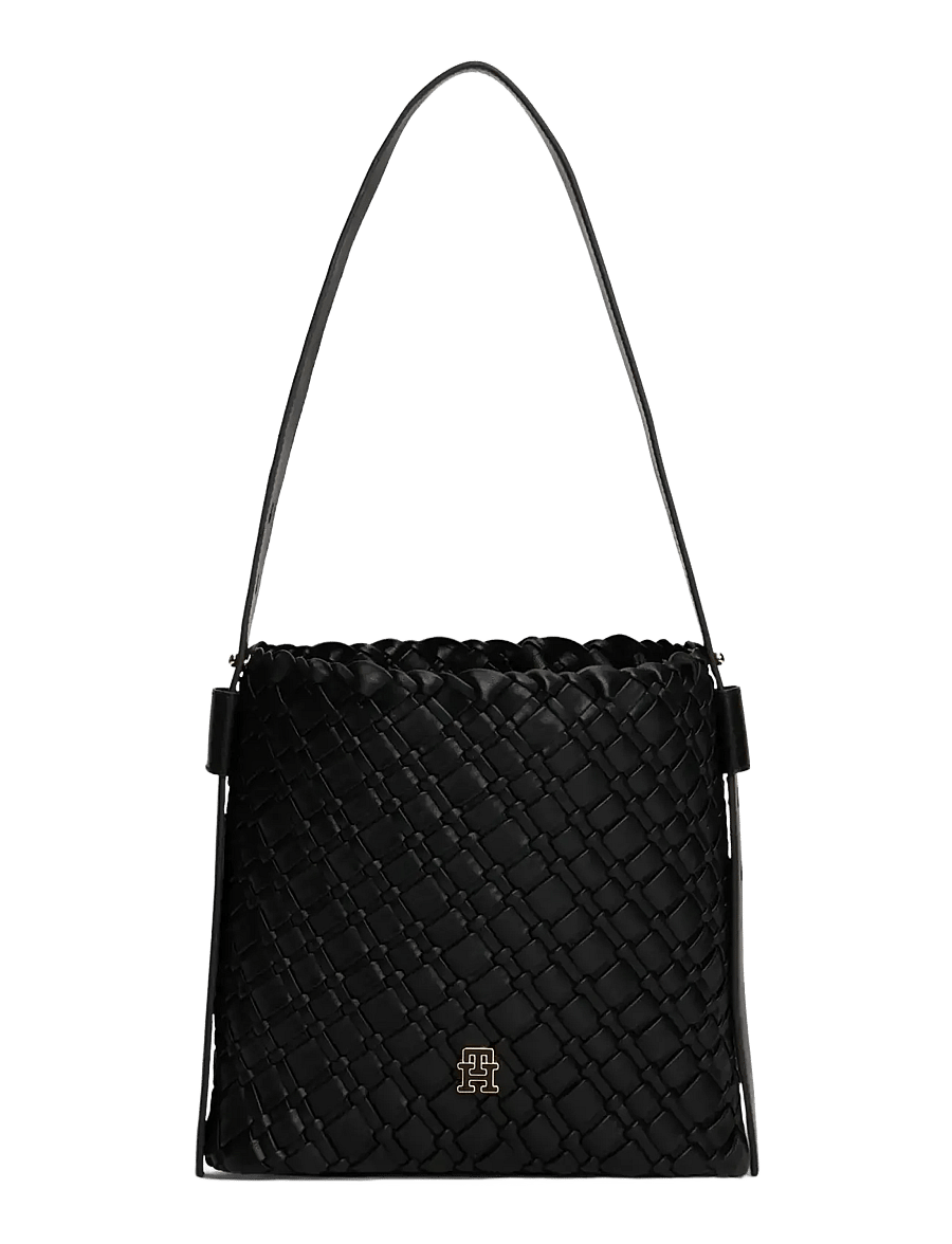 Tommy Hilfiger - TH BRAIDED SHOULDER BAG - igapäevane stiil - black - 1