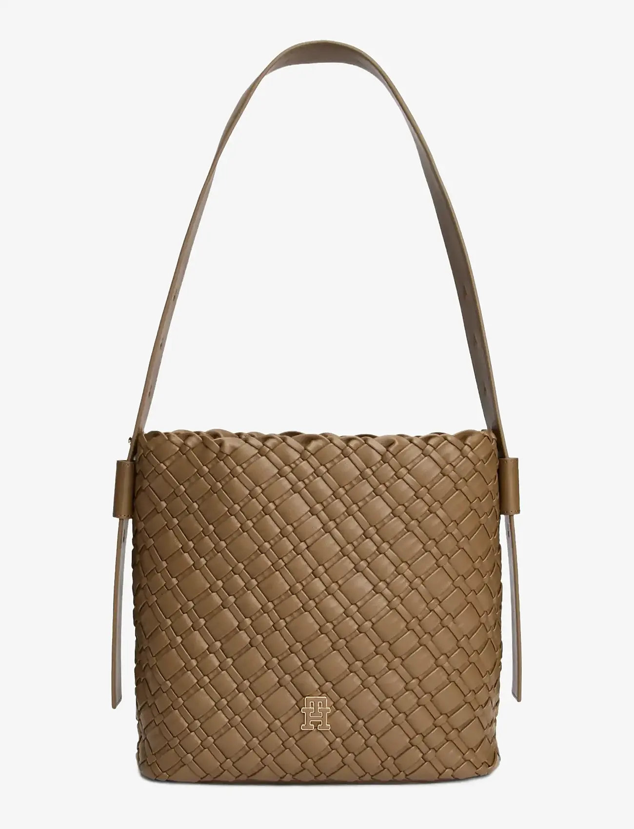 Tommy Hilfiger - TH BRAIDED SHOULDER BAG - særlige begivenheder - nordic taupe - 1