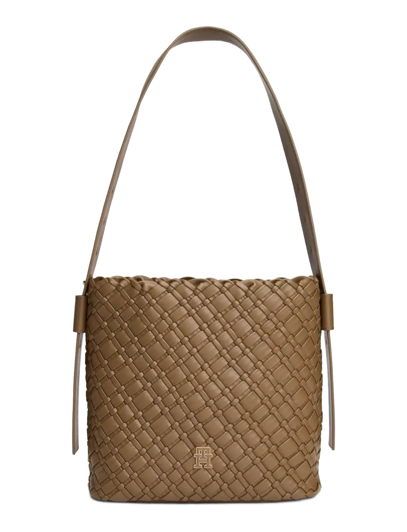 TH BRAIDED SHOULDER BAG - NORDIC TAUPE