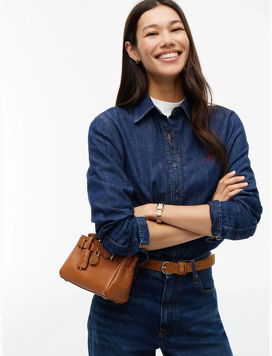 Tommy Hilfiger - AMERICAN ICON MICRO TOTE LEATHER - cognac - 0